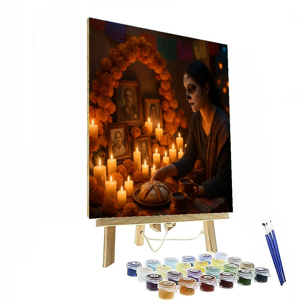Dia De Muertos Home Ofrenda paint by color