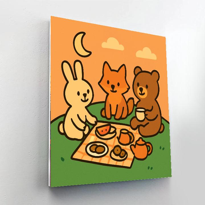 Planet Picnic Pals DIY paint by numbers