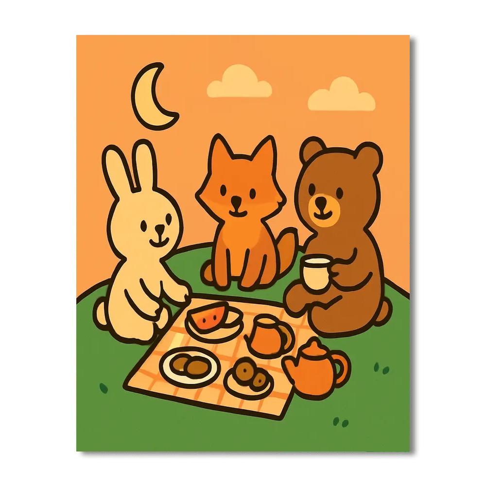 Planet Picnic Pals DIY paint by numbers