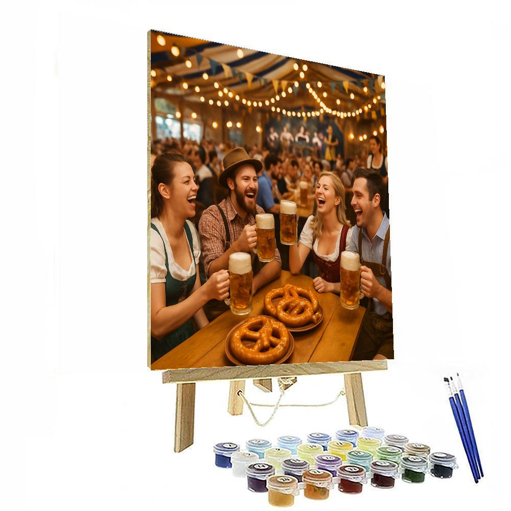 Oktoberfest Beer Tent Cheers Number painting