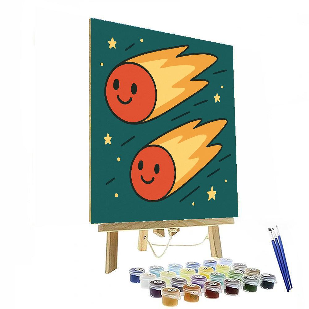 Comet Race Racers paint by numbers