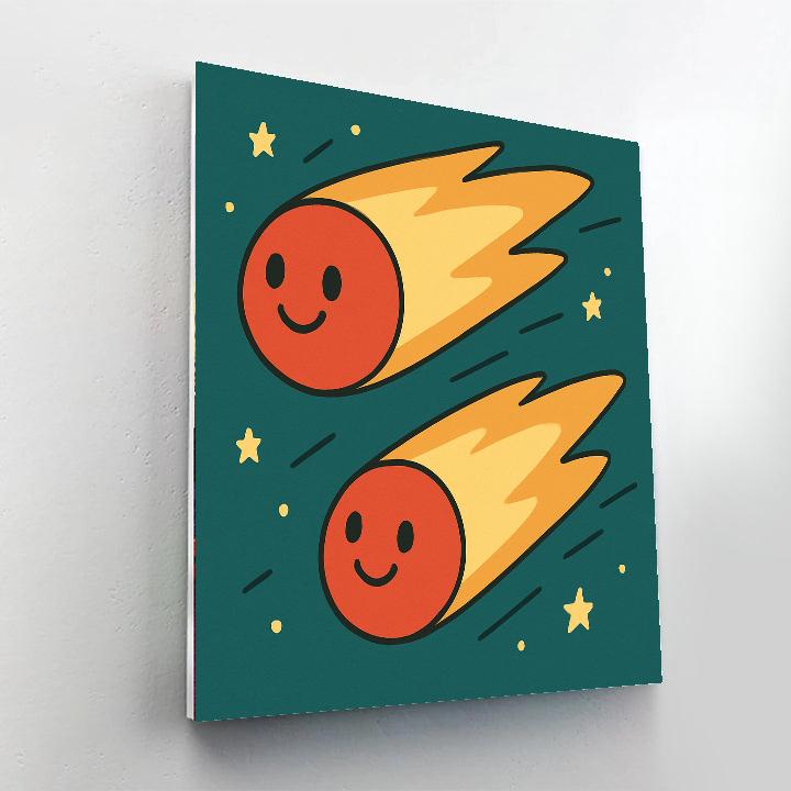 Comet Race Racers paint by numbers