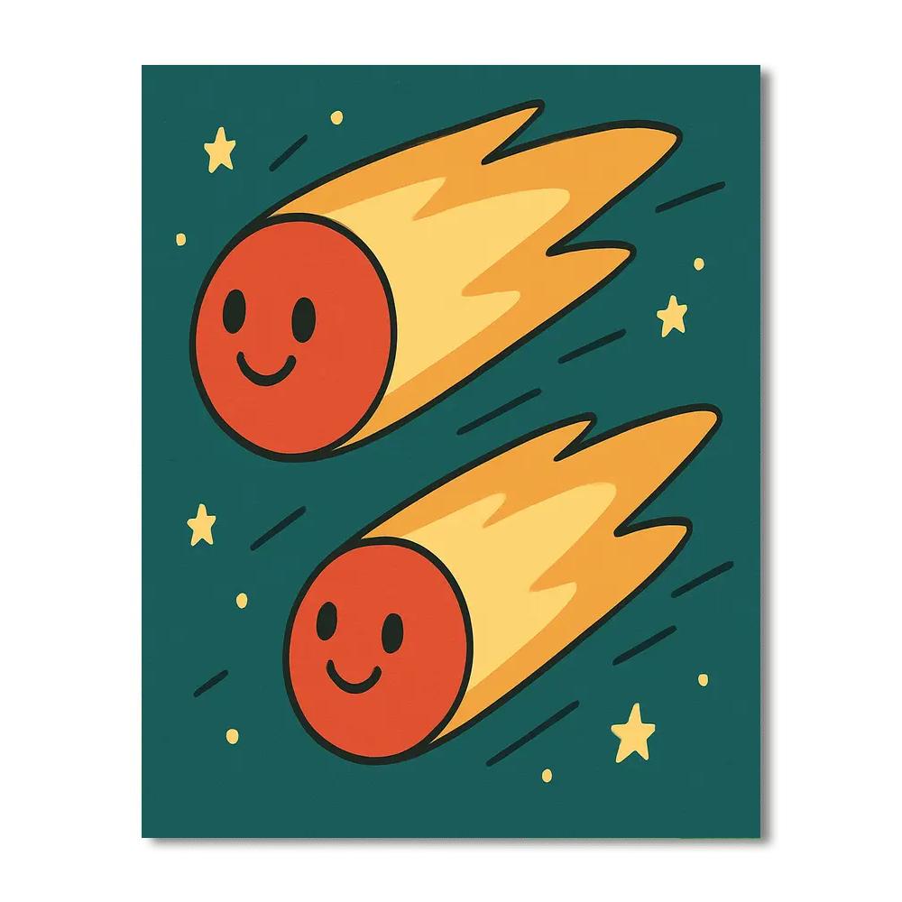 Comet Race Racers paint by numbers