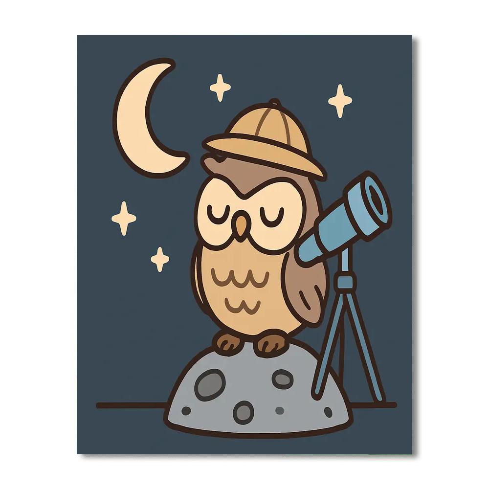 Moonlight Owl Explorer Paint by numbers kits