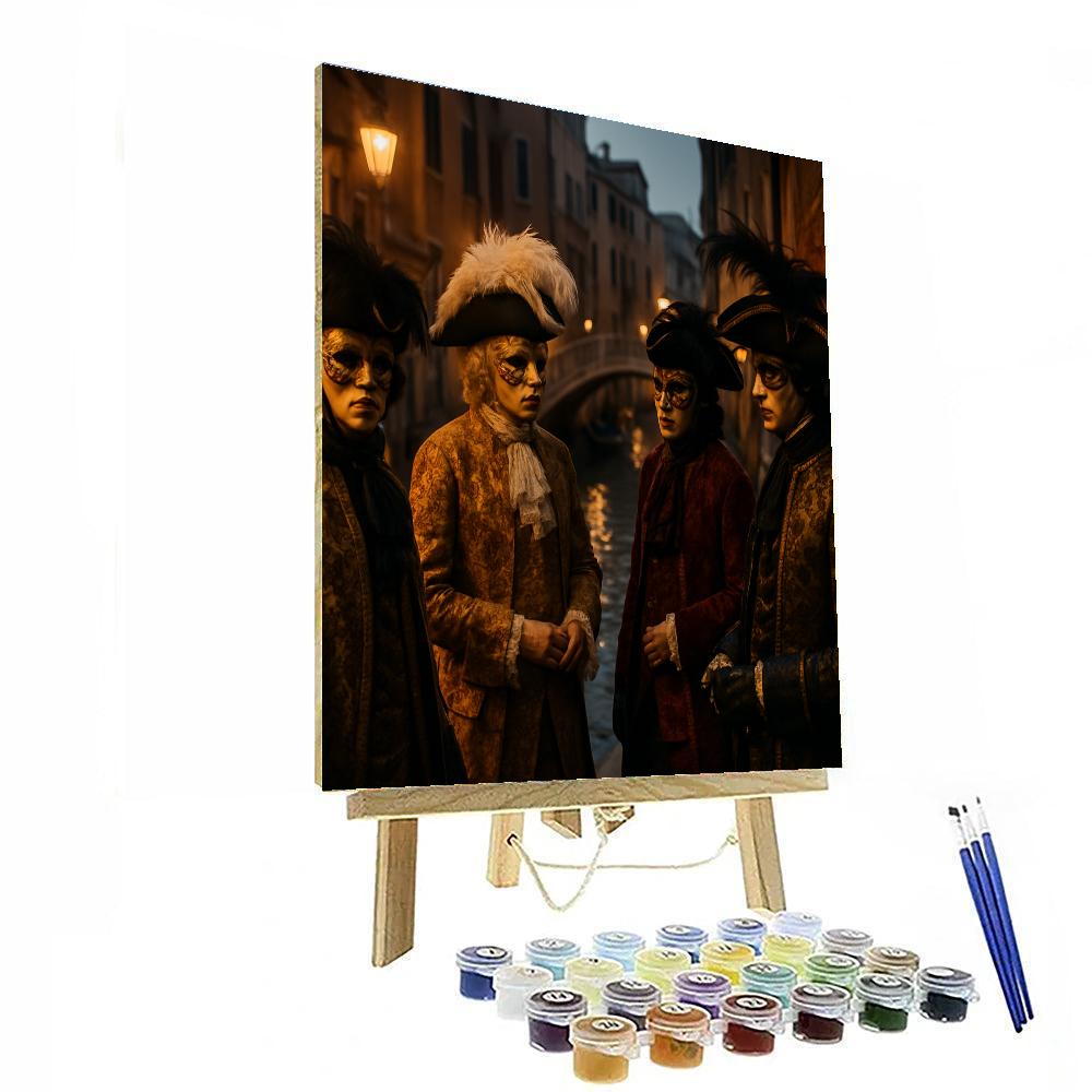 Carnival Of Venice Masked Ball Street painting number kit