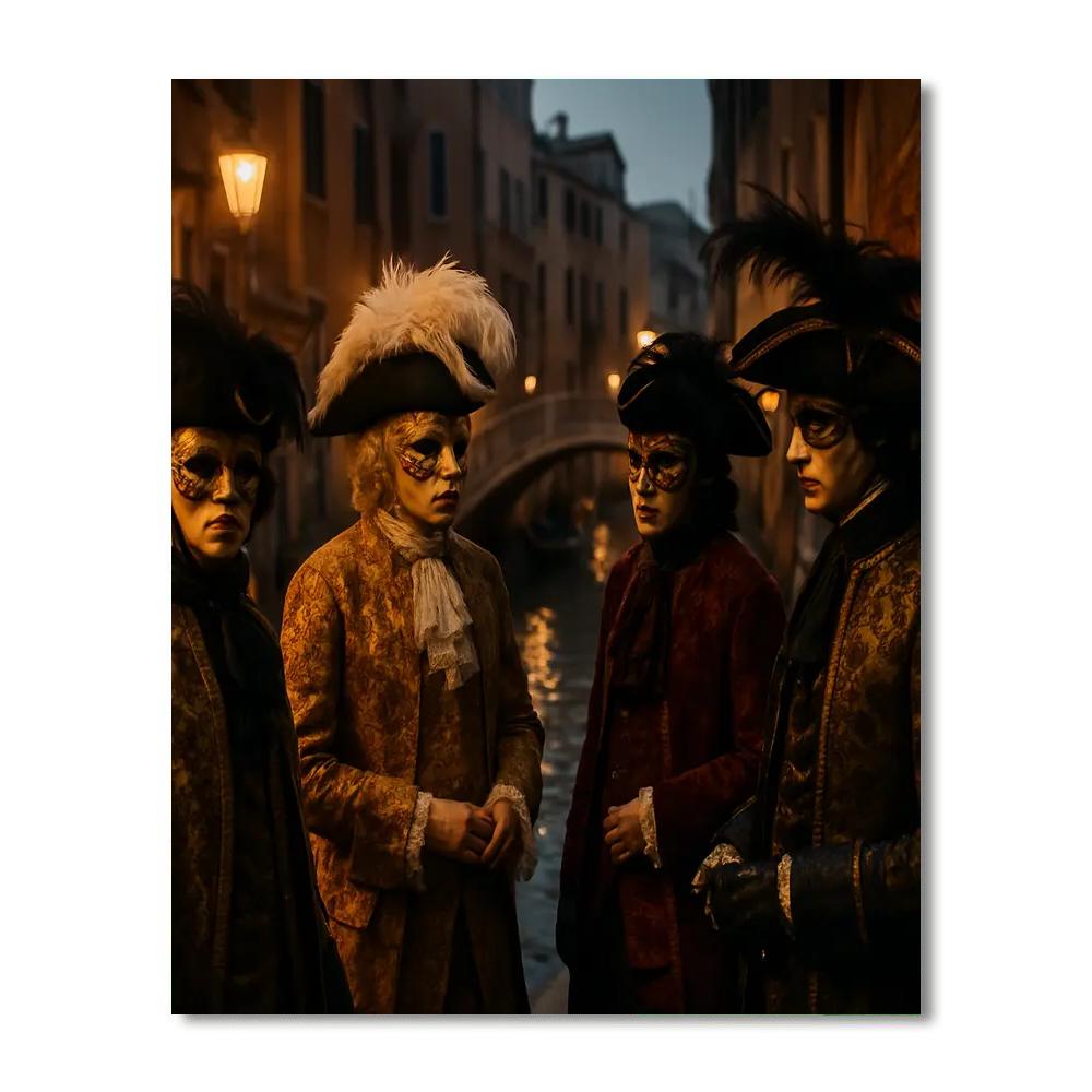 Carnival Of Venice Masked Ball Street painting number kit