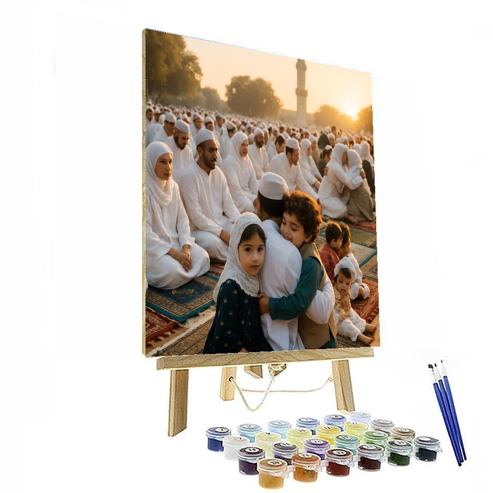Eid Al Fitr Morning Prayers painting number kit