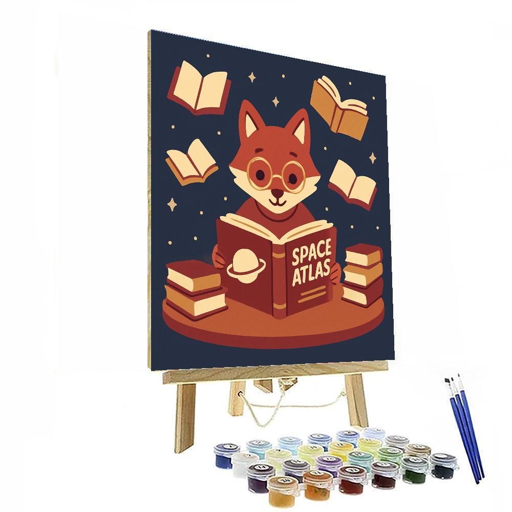 Cosmic Library Fox paint by number