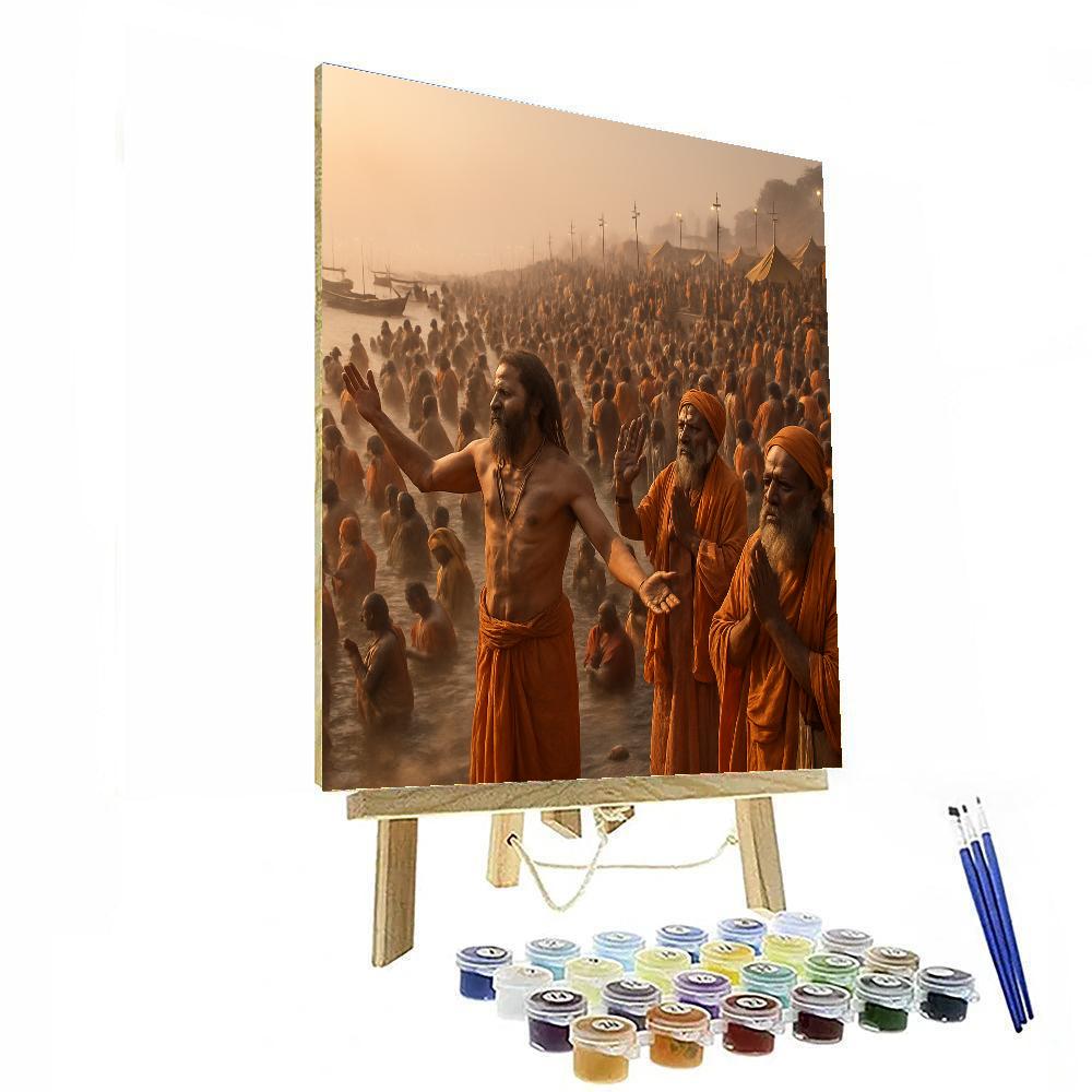 Kumbh Mela River Pilgrimage DIY paint by numbers