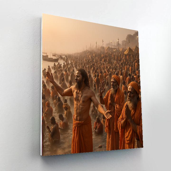 Kumbh Mela River Pilgrimage DIY paint by numbers