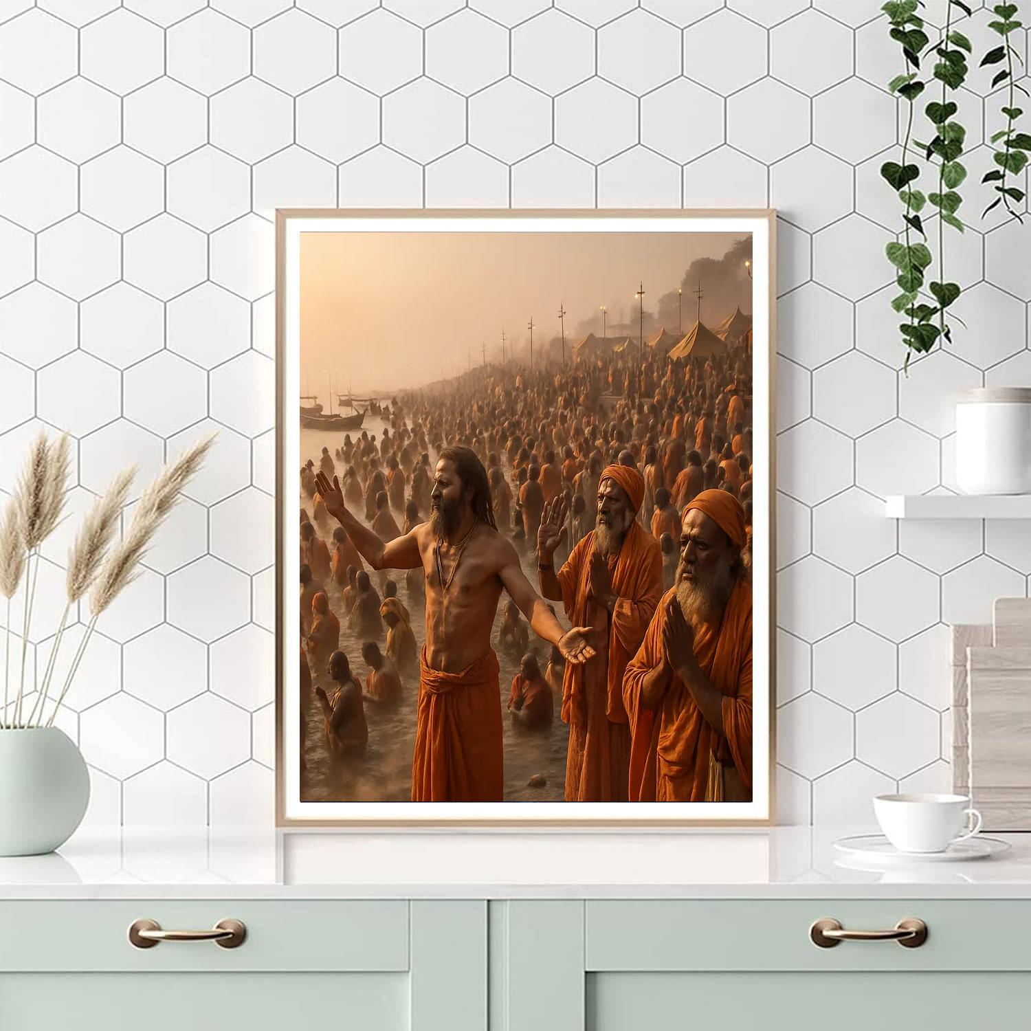 Kumbh Mela River Pilgrimage DIY paint by numbers