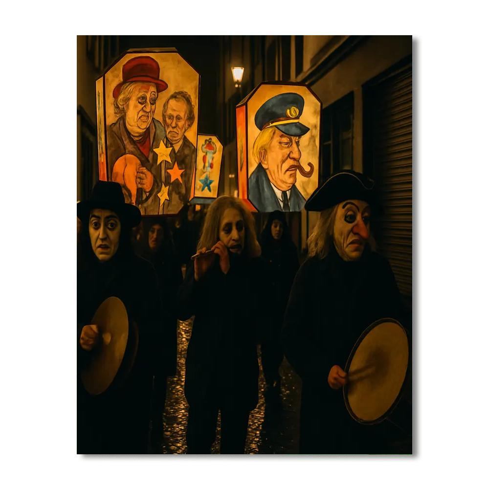 Basel Fasnacht Lantern Parade Paint by numbers art