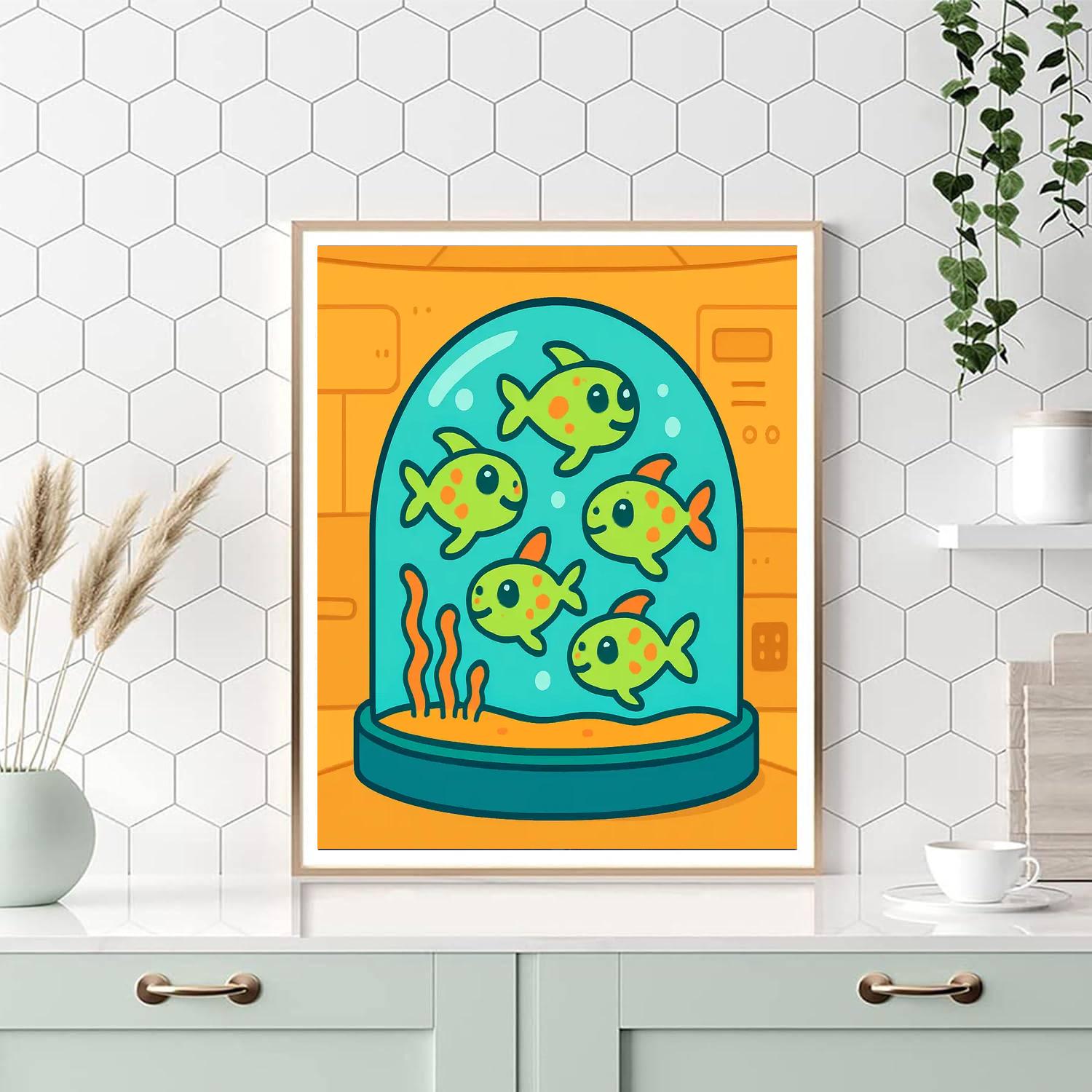 Alien Aquarium Adventure paint by number