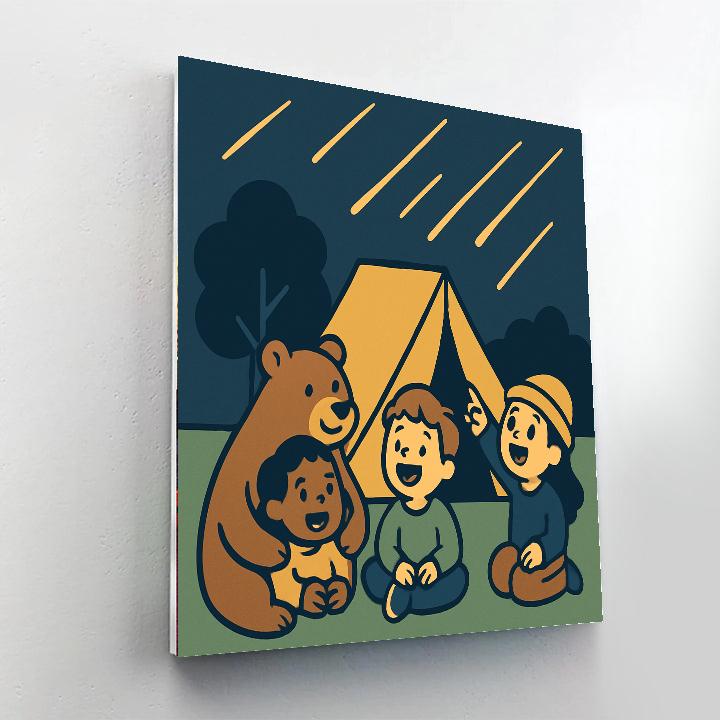 Meteor Shower Campout Paint by numbers art