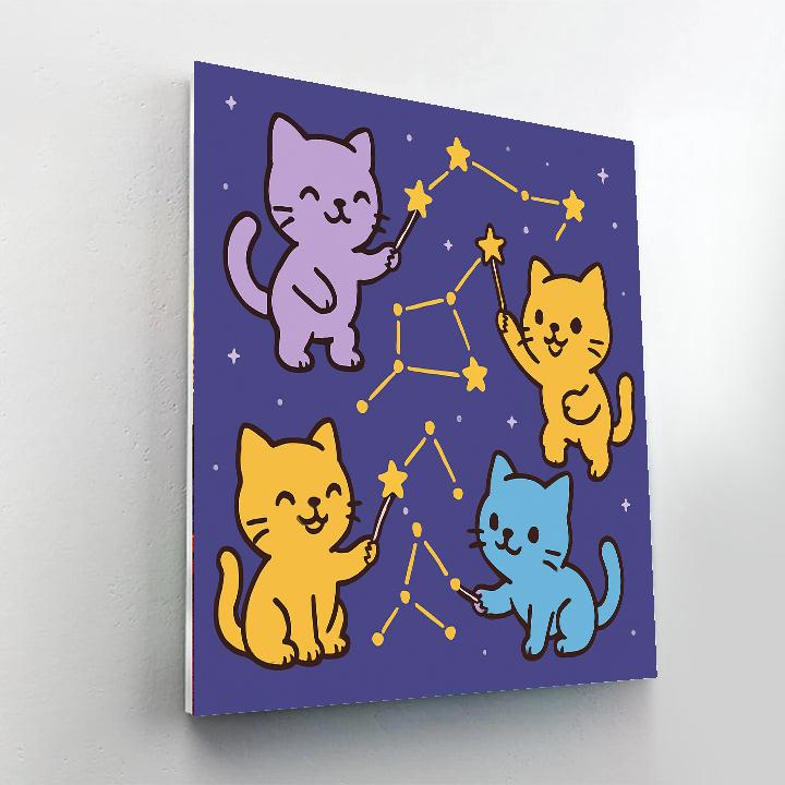 Constellation Cat Crew paint by number