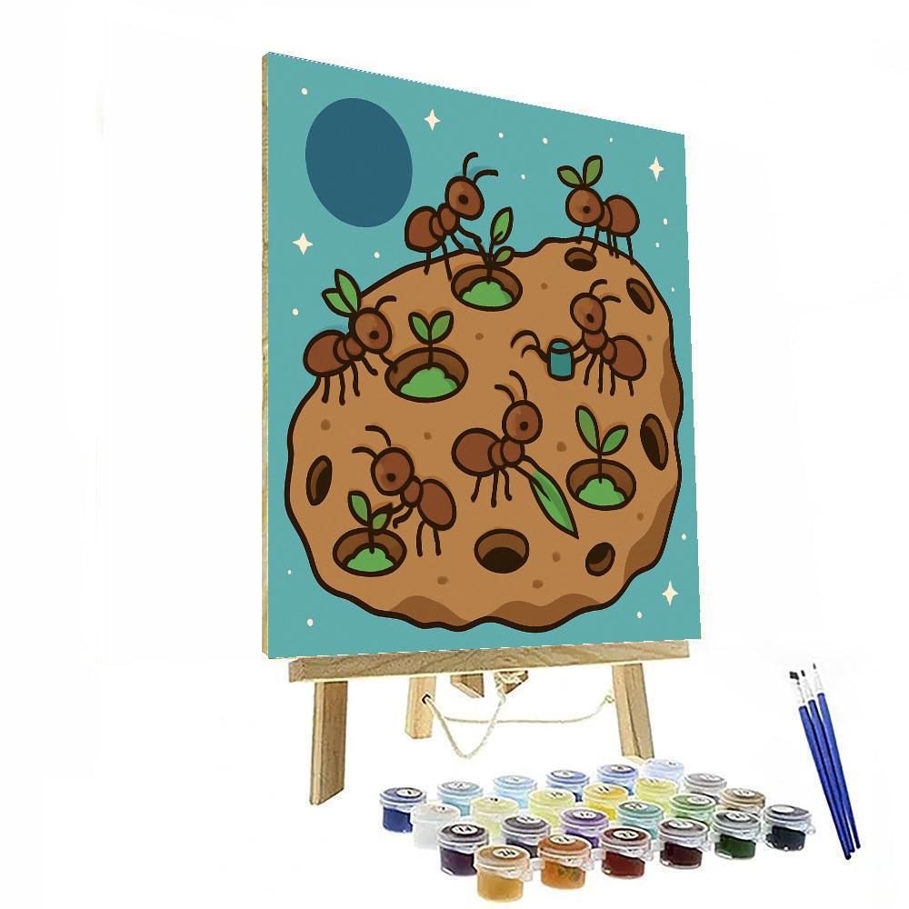 Asteroid Garden Ants Paint by numbers kits