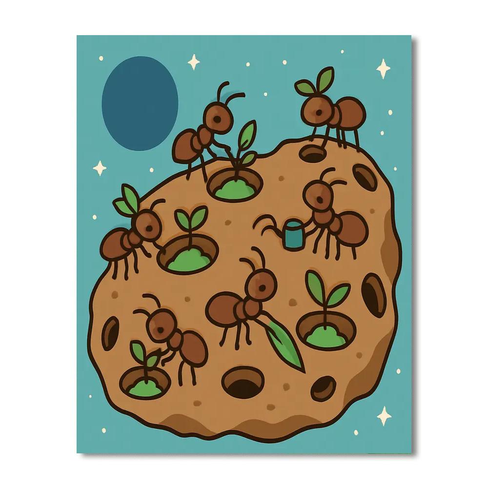 Asteroid Garden Ants Paint by numbers kits