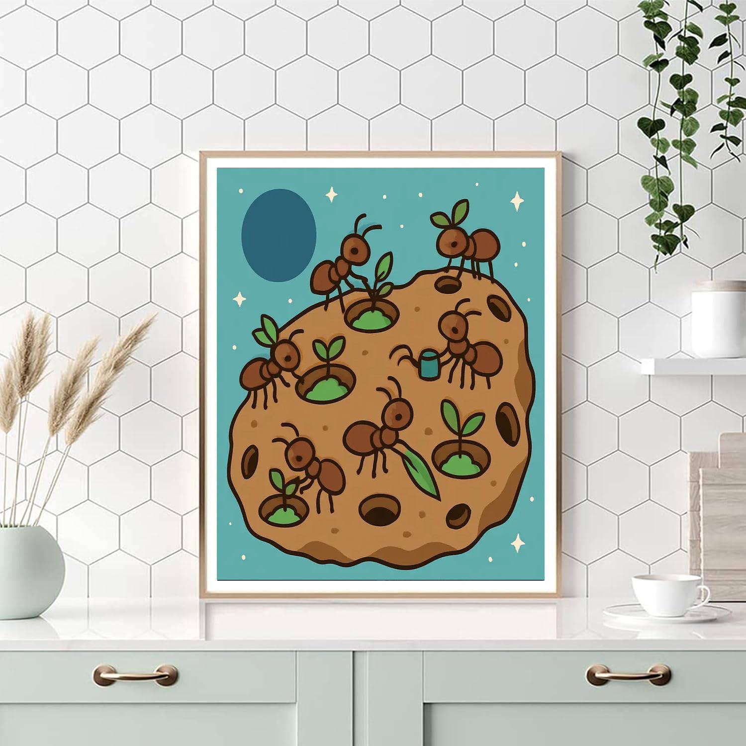 Asteroid Garden Ants Paint by numbers kits