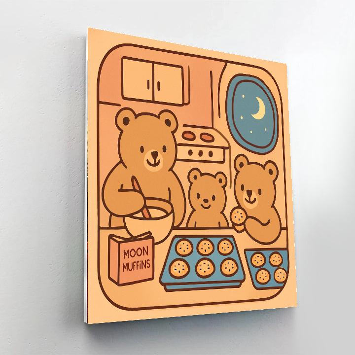 Space Bakery Bears Paint by numbers kits