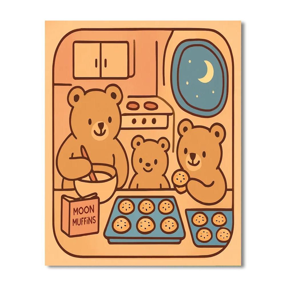 Space Bakery Bears Paint by numbers kits