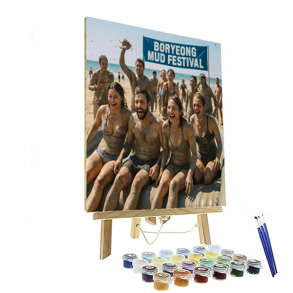 Boryeong Mud Festival Splash paint by numbers