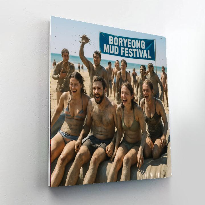 Boryeong Mud Festival Splash paint by numbers