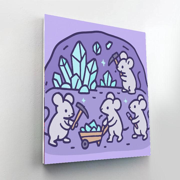 Meteor Miner Mice painting number kit