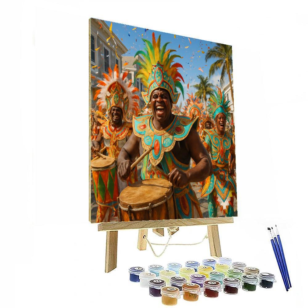 Junkanoo Street Parade Bahamas paint by numbers