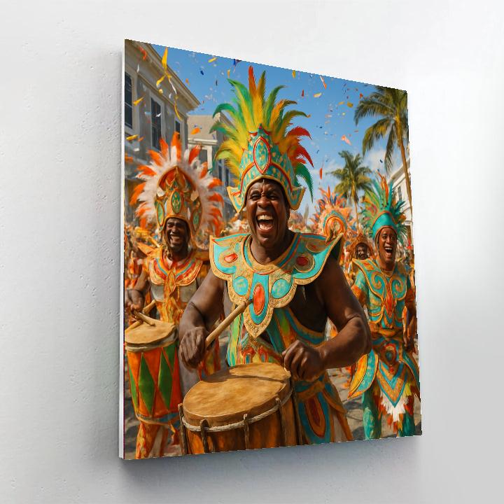Junkanoo Street Parade Bahamas paint by numbers