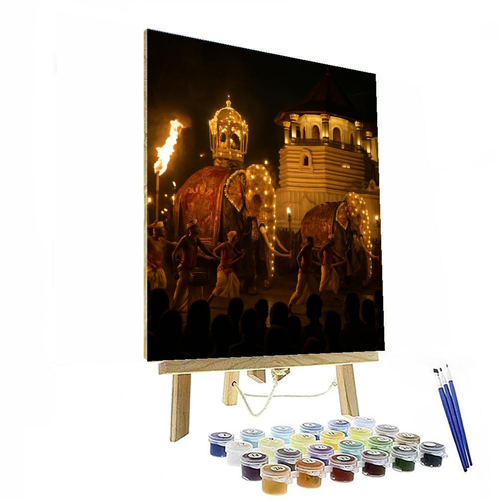 Kandy Esala Perahera Night painting number kit