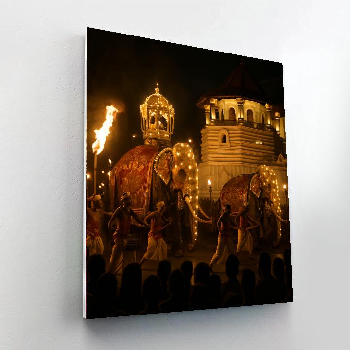 Kandy Esala Perahera Night painting number kit