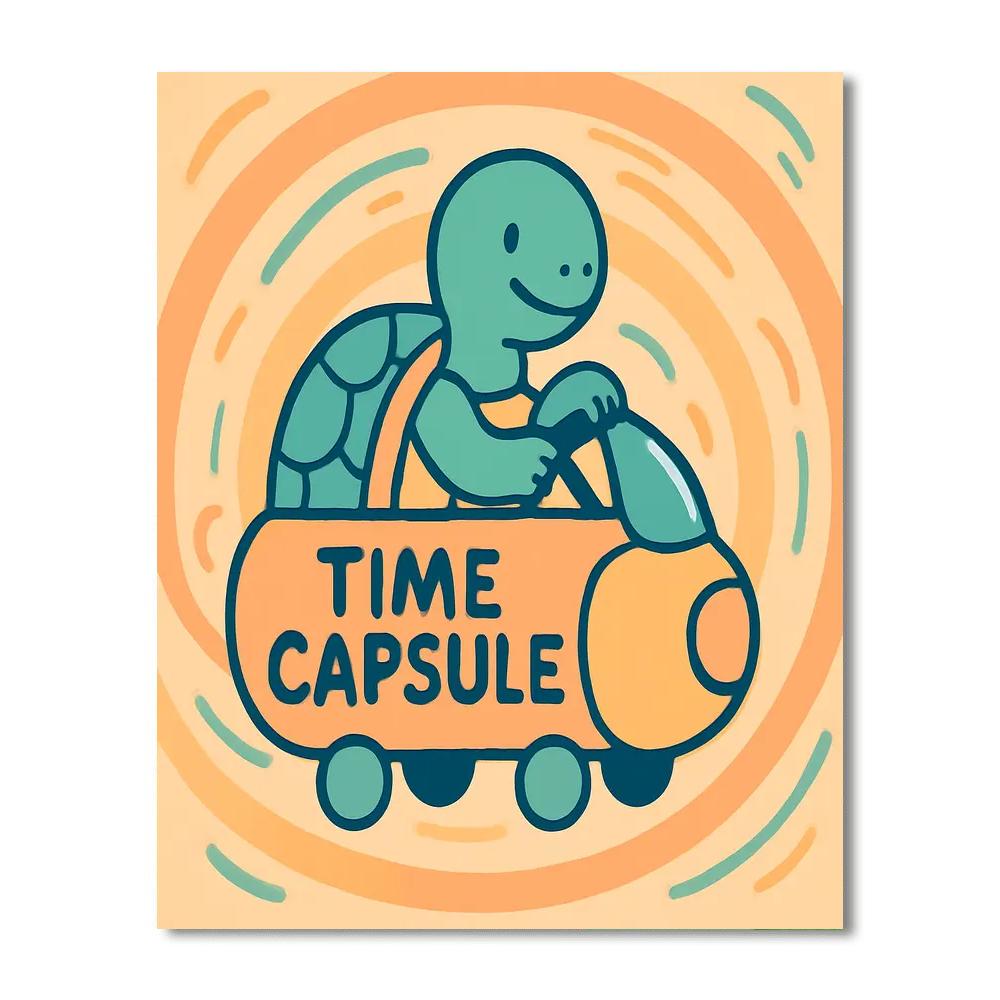 Time Travel Turtle DIY paint by numbers