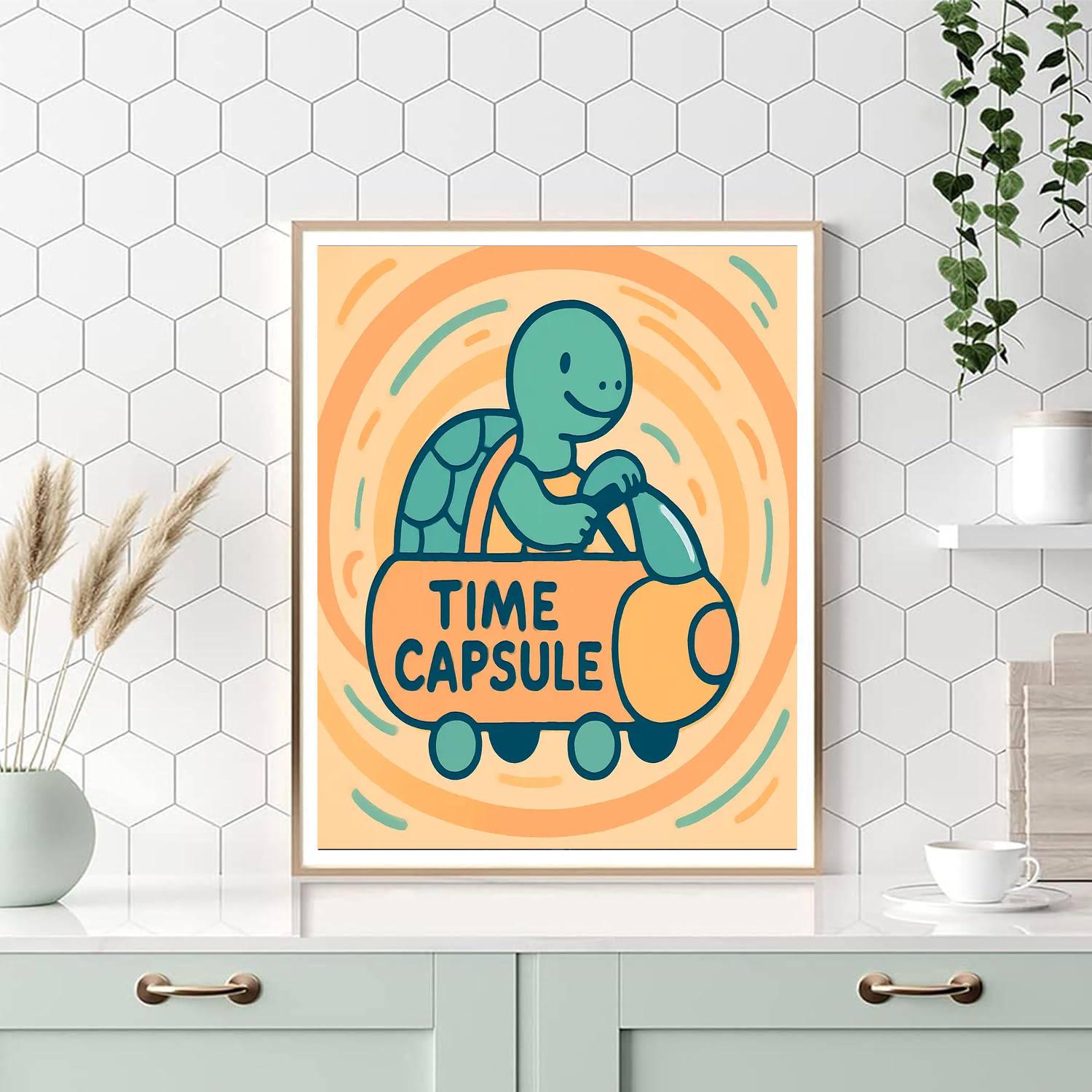 Time Travel Turtle DIY paint by numbers