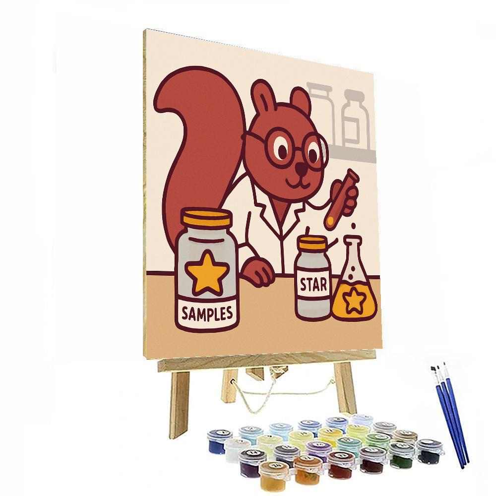 Stellar Scientist Squirrel DIY paint by numbers