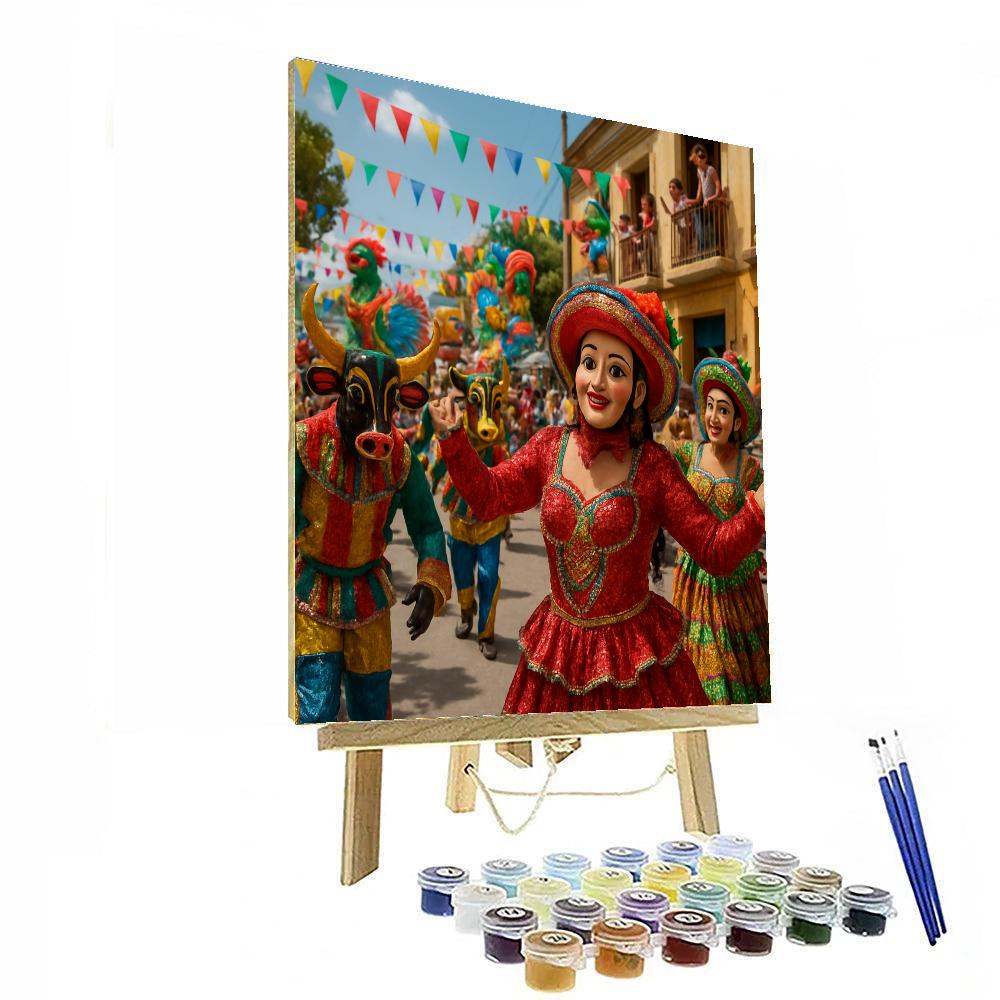 Carnival Of Barranquilla Street painting number kit
