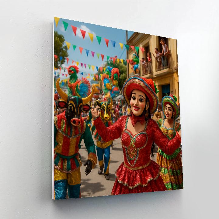 Carnival Of Barranquilla Street painting number kit