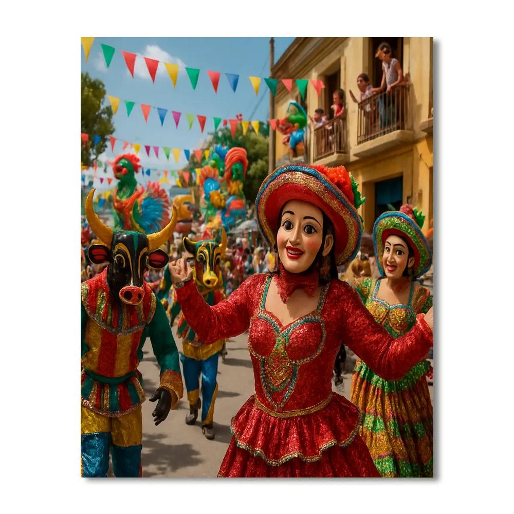 Carnival Of Barranquilla Street painting number kit