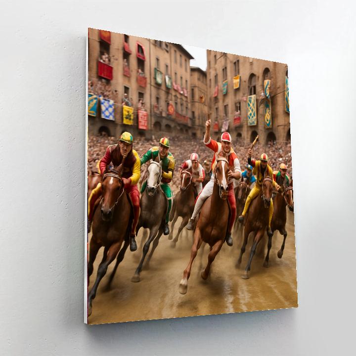 Palio Di Siena Horse Race paint by numbers