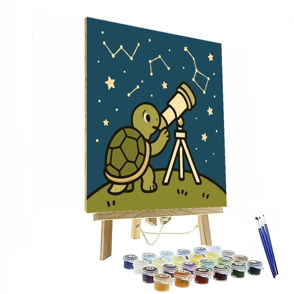 Tiny Telescope Tortoise paint by number