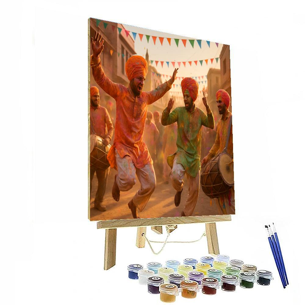 Holi Bhangra Street Mix paint by number