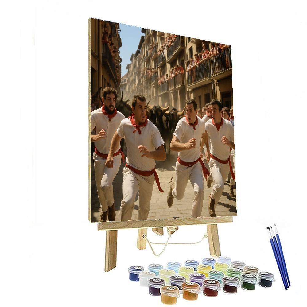 Feast Of San Fermin Running paint by number