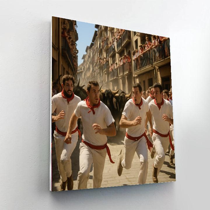 Feast Of San Fermin Running paint by number