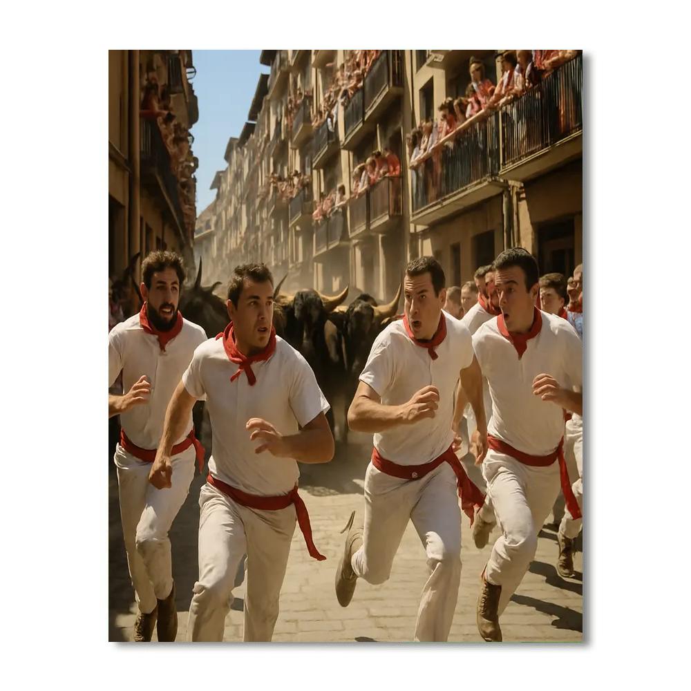 Feast Of San Fermin Running paint by number