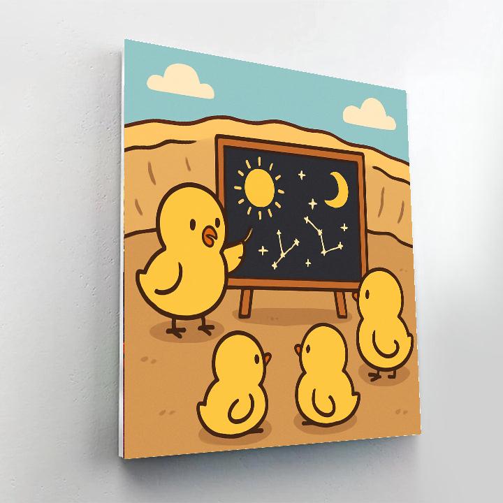 Crater Classroom Chicks painting number kit