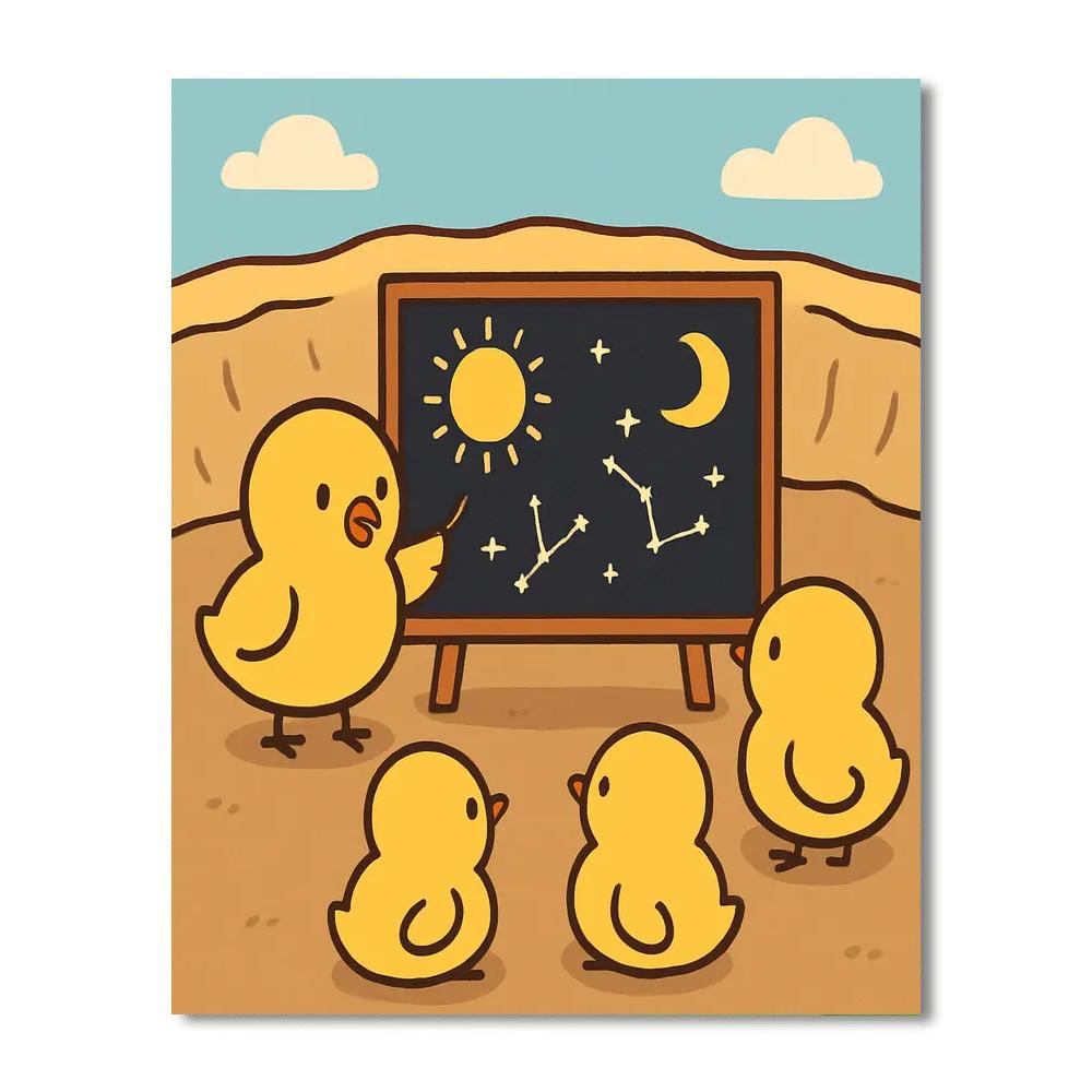 Crater Classroom Chicks painting number kit