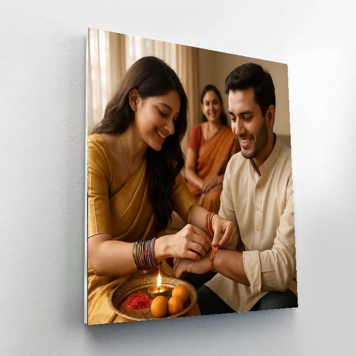 Raksha Bandhan Sister Blessing Number painting