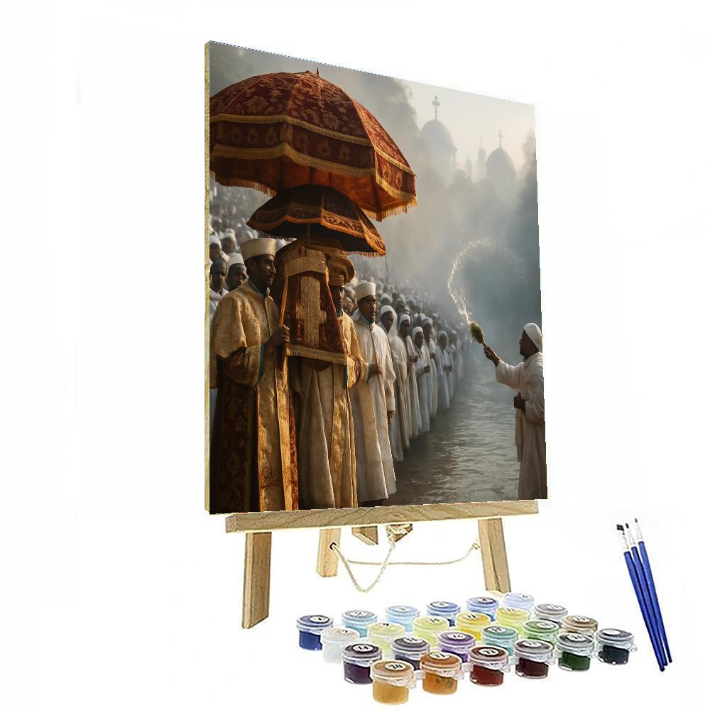 Timkat Epiphany River Baptism Numbered painting kits