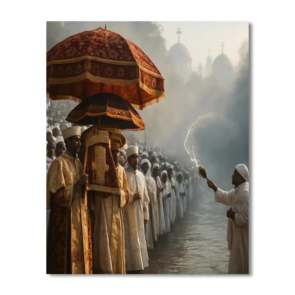 Timkat Epiphany River Baptism Numbered painting kits
