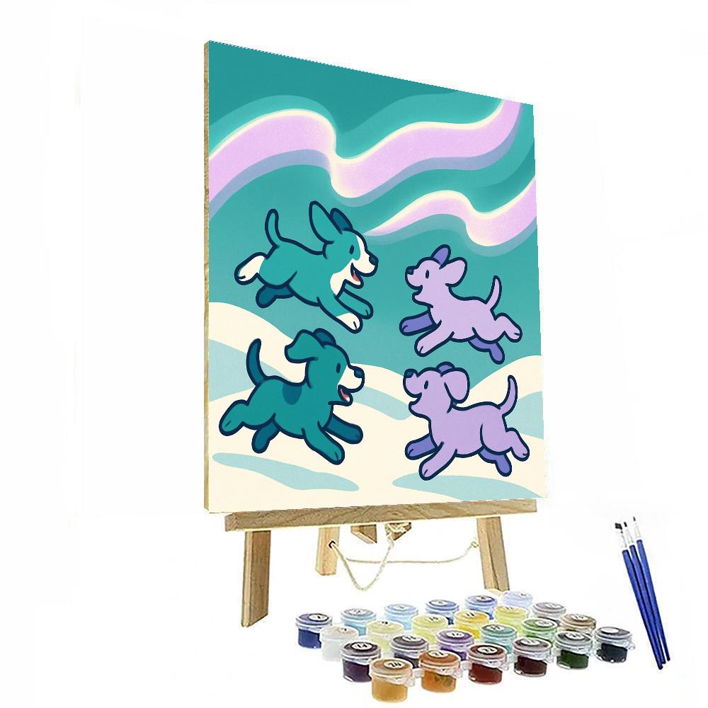 Aurora Adventure Puppies Paint by numbers art