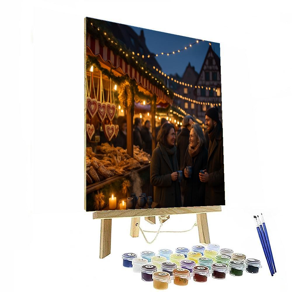 Christmas Market Nuremberg Evening Number painting